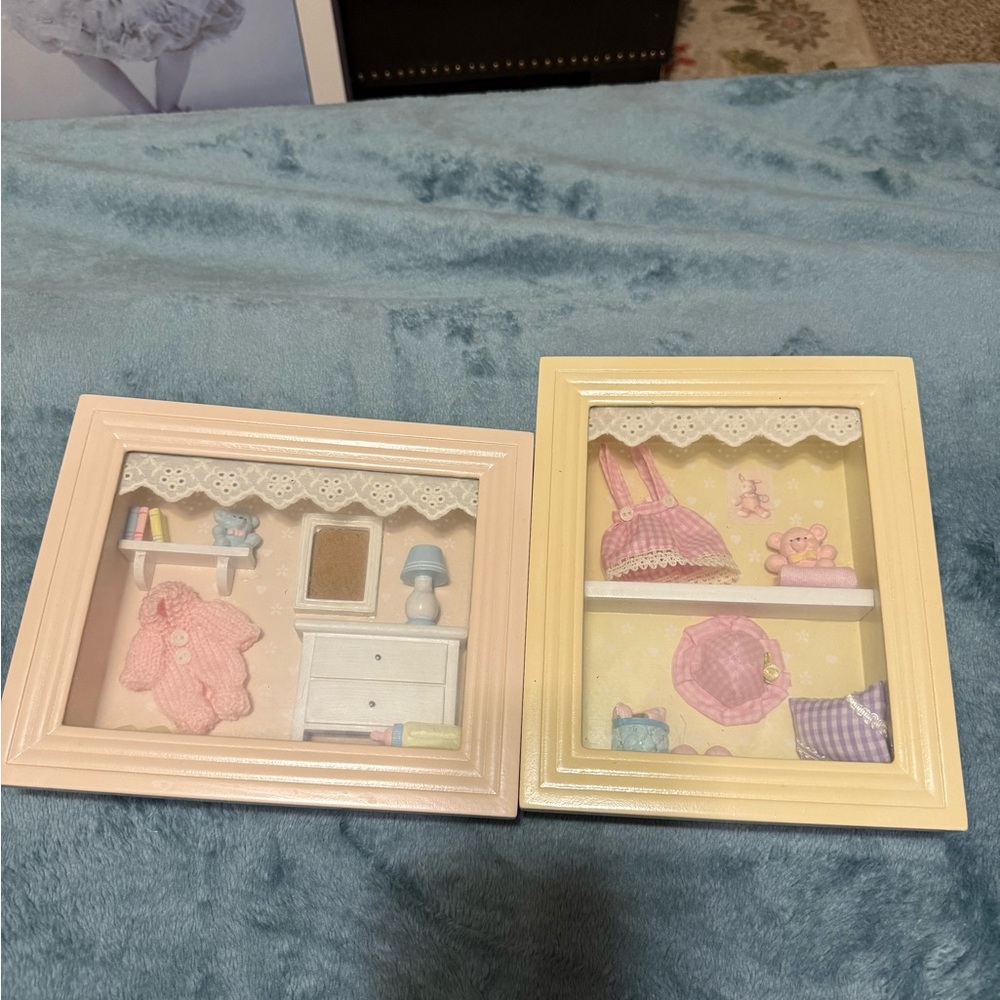 Source Unknown Pastel Shadow Box Set - Cream and Yellow